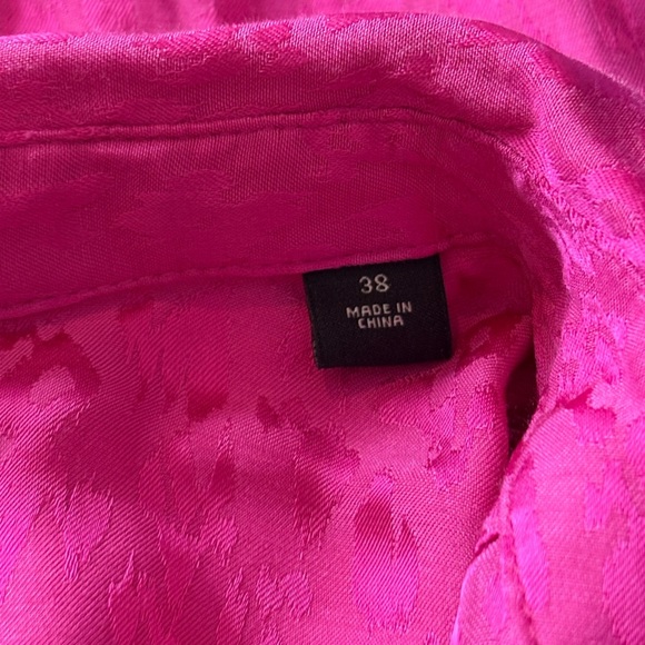 Scotch And Soda Women’s Slim Fitted Pipped Pink Button Up Blouse Size Medium(8) - Picture 8 of 16